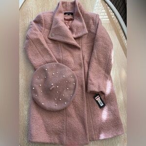 Kenneth Cole Soft Pink Textured Coat